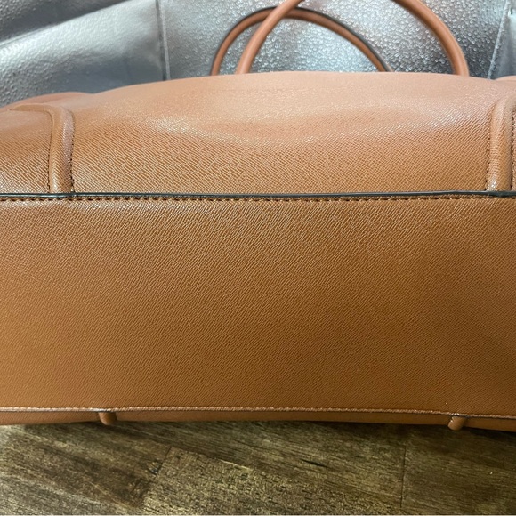 NEW! London Fog Brown Cognac Extra Large Satchel Purse Style LF6690 - Picture 11 of 15